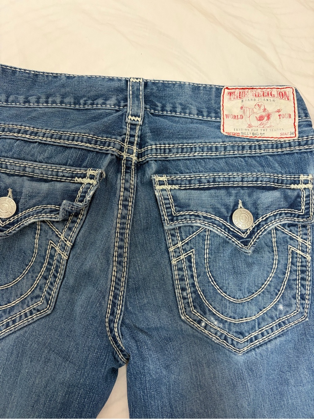 True Religion Men's Jeans with Contrast Stitching